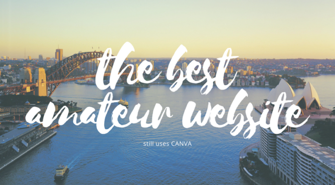 the best amateur website still uses canva