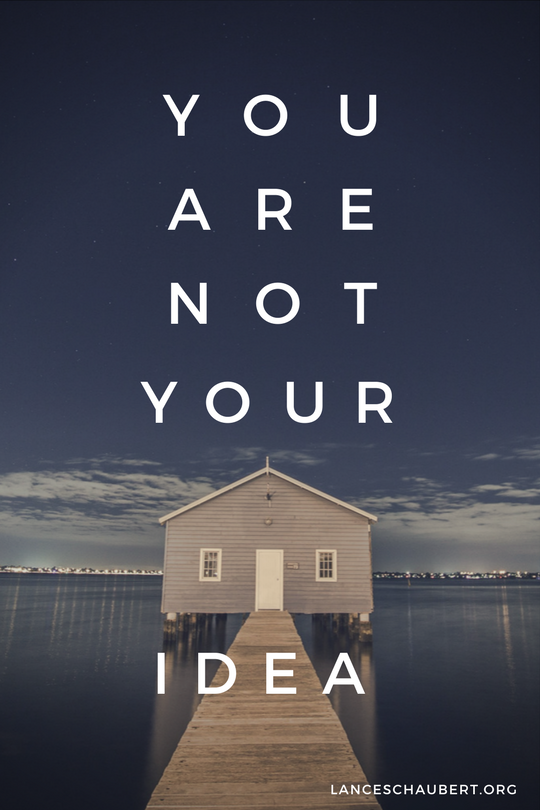 my idea is not my identity you are not your idea