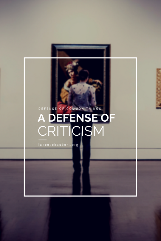 A Defense of Criticism