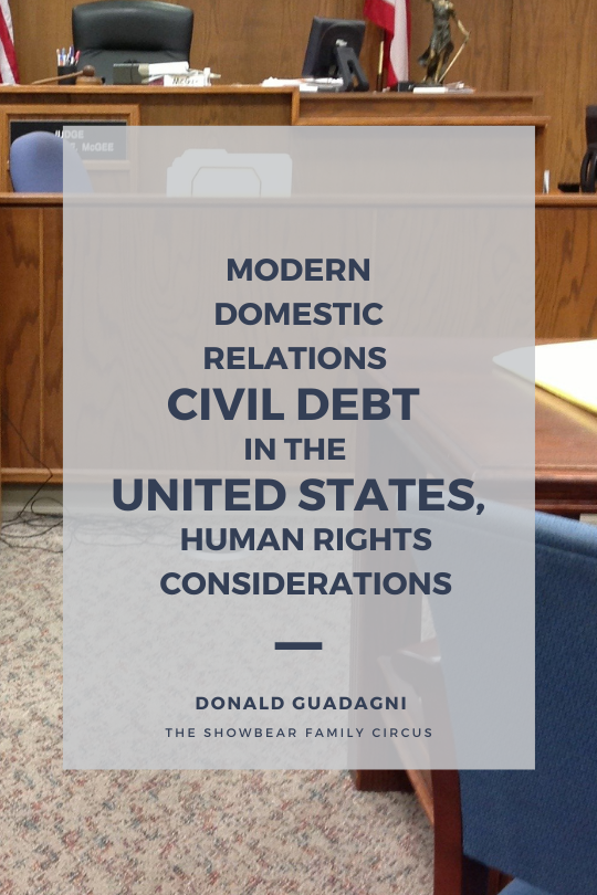 Modern Domestic Relations Civil Debt in the United States, Human Rights Considerations