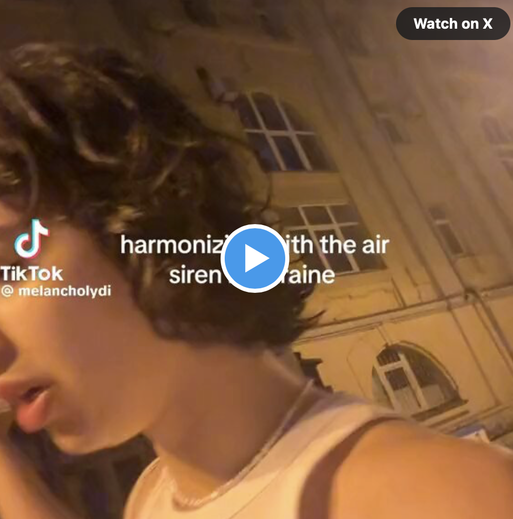 This Air Raid Harmony moves me ant Tara — it features a Young Woman VS Air Raid Sirens in Ukraine. And it reminds me of the Silmarillion.